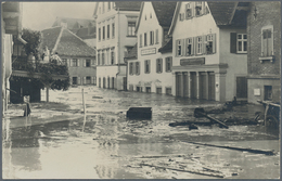 Ansichtskarten: Baden-Württemberg: CREGLINGEN (alte PLZ 6993), Hochwasser 1914, Echtfotokarte Postal - Otros & Sin Clasificación