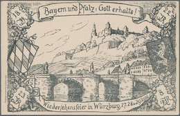 Ansichtskarten: Bayern: WÜRZBURG (alte PLZ 8700), "Bayern Und Pfalz, Gott Erhalts! Wiedersehensfeier - Andere & Zonder Classificatie