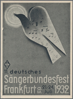 Ansichtskarten: Hessen: FRANKFURT/M., "11. Deutsches Sängerbundesfest 1932", Ungebrauchte Festpostka - Sonstige & Ohne Zuordnung