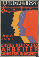 Ansichtskarten: Niedersachsen: HANNOVER, "ERSTES DEUTSCHES ARBEITER SÄNGERBUNDESFEST 1928", Sehr Pla - Other & Unclassified
