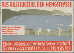 Ansichtskarten: Nordrhein-Westfalen: ESSEN (alte PLZ 4300), Plakative Künstlerwerbekarte Hengsteysee - Autres & Non Classés