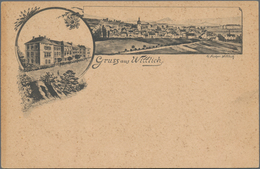 Ansichtskarten: Rheinland-Pfalz: WITTLICH (alte PLZ 5560), Frühe Federzeichnung, Vermutlich Um 1890, - Sonstige & Ohne Zuordnung