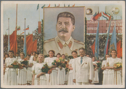 Ansichtskarten: Politik / Politics: RUSSLAND / STALIN, Bunte Mischung Mit 22 Sowjetischen Porträtans - Figuren