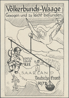 Ansichtskarten: Propaganda: 1933/1941, Vier Teils Bessere Propagandakarten U. A. Zur Saar-Rückgliede - Partiti Politici & Elezioni