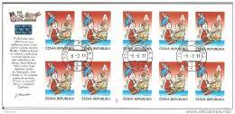 2011 Carnet Oblitéré De 10 Timbres Pinda De La Bande Dessinée Ctyrlistek YT C 596 - Used Stamps