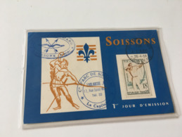 CD - 400 - SOISSONS - 1 Er Jour D'emission Du Timbre," Cie D'Arc De Soissons - Le Capitaine" - Tiro Al Arco