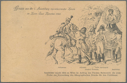 Ansichtskarten: Bayern: MÜNCHEN, Ausstellungs- Und Ereigniskarten Aus Dem Jahr 1898, Eine Bunte Misc - Altri & Non Classificati