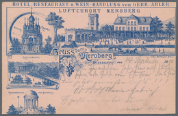 Ansichtskarten: Hessen: WIESBADEN Und Etwas Umgebung (alte PLZ 620), Hochwertige Zusammenstellung Mi - Other & Unclassified