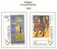 Belgien 1993  Mi.Nr. 2553 / 2554 , EUROPA CEPT - Zeitgenössische Kunst - Gestempelt / Fine Used / (o) - 1993