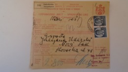 D168156  Yugoslavia - Parcel Card 1939 -  Jastrebarsko (Croatia)  - Novi Sad  -Serbia - Autres & Non Classés