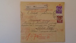 D168157  Yugoslavia - Parcel Card 1939 -  NIS  - Novi Sad  -Serbia - Otros & Sin Clasificación