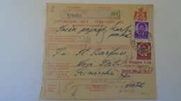 D168164  Yugoslavia - Parcel Card 1938-  Vrhnika (Slovenia)  - Novi Sad  -Serbia - Otros & Sin Clasificación