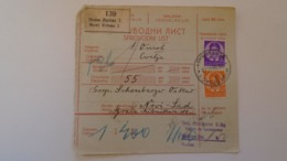 D168167  Yugoslavia - Parcel Card 1938 - Novi Vrbas    - Novi Sad  -Serbia - Altri & Non Classificati