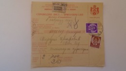 D168168  Yugoslavia - Parcel Card 1938 - Beograd   - Novi Sad  -Serbia - Otros & Sin Clasificación