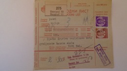 D168169  Yugoslavia - Parcel Card 1938 - Beograd   - Novi Sad  -Serbia - Sonstige & Ohne Zuordnung