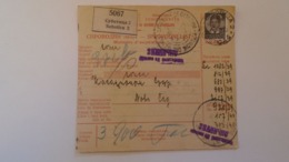 D168171  Yugoslavia - Parcel Card 1940  WWII - Subotica   - Novi Sad  -Serbia - Otros & Sin Clasificación