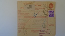 D168175 Yugoslavia - Parcel Card 1939 Вршац  Versac Versecz    - Novi Sad  -Serbia - Sonstige & Ohne Zuordnung