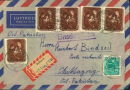 1959, Luftpost-Einschreiben Ab DELITZSCH Nach OST-PAKISTAN (heute Bangla Desh)! - Lettres & Documents