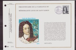 Monaco, Document N° 80, 13 Mai 1975, " Tricentenaire De La Naissance De Louis Saint-Simon " - FDC