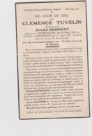 DOODSPRENTJE TUVELIN CLEMENCE WEDUWE DESMICHT POPERINGE HARINGE (1855 - 1937) - Imágenes Religiosas