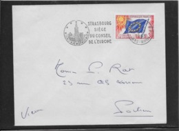 Timbres De Service - Conseil De L'Europe Sur Lettre - Covers & Documents