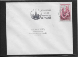 Timbres De Service - Conseil De L'Europe Sur Lettre - Briefe U. Dokumente