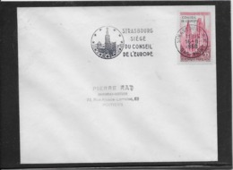 Timbres De Service - Conseil De L'Europe Sur Lettre - Covers & Documents