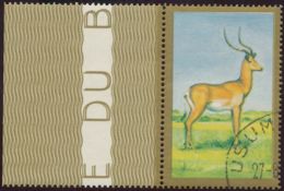 BURUNDI 1964 10 Fr Wildtiere Impala Randstück ABART MISSING COLORS + DOUBLEPRINT - 1962-69: Usados
