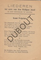 LEUVEN/LOUVAIN Liederen Heiligdom Heilige Jozef 1909 (R223) - Antiguos