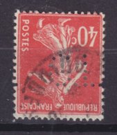 France Perfin Perforé Lochung 'G.L.' 1925 Mi. 189, 40c. Semeuse (2 Scans) - Used Stamps