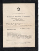 VP15.713 - AUTEUIL X CLAMART 1929 - Faire - Part De Décès De Mr Maurice DOUBRERE Directeur Au Ministère Des Colonies ... - Décès