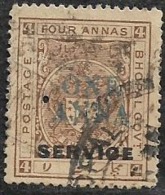 India BHOPAL State 1935-6 ONE ANNA On 4a SG O329b Used - Bhopal