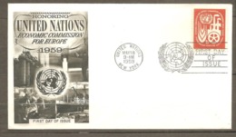 FDC   NATIONS UNIES  1959 - Gebruikt