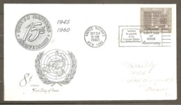 FDC   NATIONS UNIES  1960 - Gebruikt