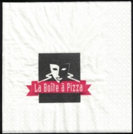 France Serviette Papier Paper Napkin La Boîte à Pizza - Reclameservetten