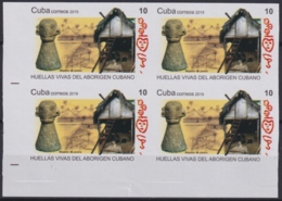 2019.71 CUBA 2019 MNH 10c IMPERFORATED PROOF MAJADOR HUELLAS DE ABORIGEN CUBANO ARQUEOLOGIA ARCHEOLOGY. - Geschnittene, Druckproben Und Abarten