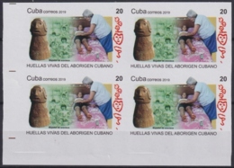 2019.73 CUBA 2019 MNH 20c IMPERFORATED PROOF MAJADOR HUELLAS DE ABORIGEN CUBANO ARQUEOLOGIA ARCHEOLOGY. - Non Dentelés, épreuves & Variétés