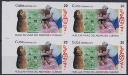 2019.74 CUBA 2019 MNH 20c IMPERFORATED PROOF MAJADOR HUELLAS DE ABORIGEN CUBANO ARQUEOLOGIA ARCHEOLOGY. - Geschnittene, Druckproben Und Abarten