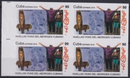 2019.80 CUBA 2019 MNH 90c IMPERFORATED PROOF DUJO DE CACIQUE HUELLAS DE ABORIGEN CUBANO ARQUEOLOGIA ARCHEOLOGY. - Imperforates, Proofs & Errors