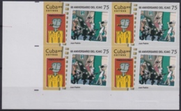 2019.88 CUBA 2019 MNH IMPERFORATED PROOF 75c CINE MOVIE JUAN PADRON VAMPIROS EN LA HABANA - Imperforates, Proofs & Errors