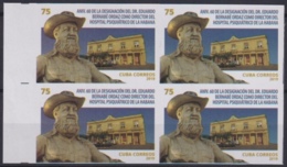 2019.95 CUBA 2019 MNH IMPERFORATED PROOF BERNABE ORDAZ HOSPITAL PSIQUIATRICO DE LA HABANA MEDICINA MEDICINE - Imperforates, Proofs & Errors