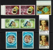 GRENADA - 5 Timbres (Christmas 75-76 - 50eme Anniversaire Des Filles Guides - Coquillage - Jamboree 1975 Norvège) - Grenada (1974-...)