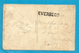 Kaart Met Naamstempel EVERBECQ Als Noodstempel - Fortune Cancels (1919)