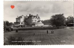 41391-ZE-ROYAUME UNI-PUTTING GREEN AND MARINE HOTEL,NAIRN---------animée-joueur De Golf - Nairnshire