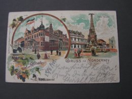 Nordeney Hotel ,  Litho Bahnpost Emden Nach Hannover 1901 - Norderney