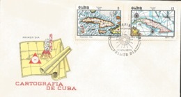 U) 1973 CARIBE,CARIBBEAN CARTOGRAPHY, MAPS, ARRIVAL POINTS,FDC - Cartas & Documentos