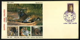 India  2009  Felines  Save Tiger  Palamu Tiger Reserve  Special Cover #  21709 D  Indien Inde - Raubkatzen