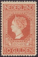 Olanda 519 ** 1913 - Centenario Dell’Indipendenza 10 G. Arancio N. 93. Cat. € 2250,00. Cert. E. Diena. SPL - Unused Stamps