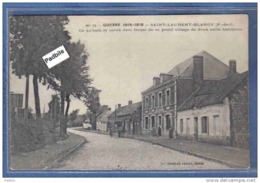 Carte Postale 62. Saint-Laurent-Blangy Sortie Du Village Vers Douai Très Beau Plan Animé - Saint Laurent Blangy