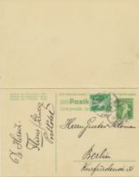 SCHWEIZ 1911 Tellknabe 5C+5C GA-Antwortkarte (Doppelkarte) Von CHUR N. BERLIN - Entiers Postaux